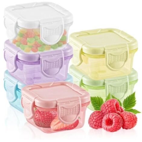 Boîtes de Conservation Cuisine avec Couvercle 6 Pièces Petites boîtes de Congélation Récipients Alimentaires Sauce pour (150 ml),yd (1/4)