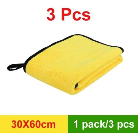 Eponge-chiffon,Lot de serviettes microfibres extra-douces pour nettoyage de voiture - Type 30x60x3pcs - Fibre superfine-B (1/4)