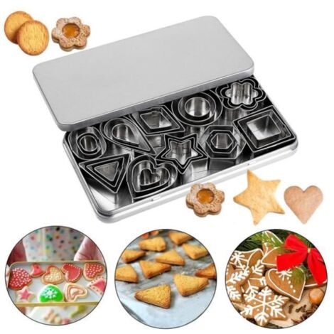 Emporte-pièces à biscuits - Lot de 30 - Plastique - Compatible lave-vaisselle - Divers motifs (1/3)