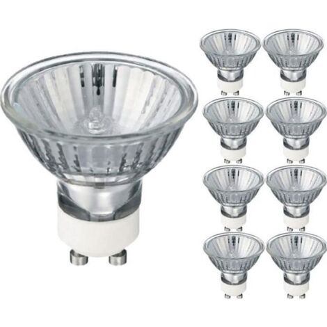 Ampoule Halogène GU10 - MARQUE - 35W - Blanc Chaud 2700K - Intensité Variable - Lot de 8 (1/4)