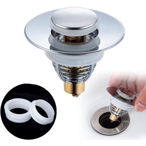 Bouchon Lavabo Universel, 1 Pcs D'éVier Pop Up, Baignoire Joint Bonde pour le ainage De La Cuisine, Vidange Rapide et Scelleme[804] (1/4)