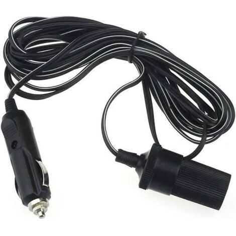 Câble de rallonge allume-cigare - Accessoire voiture - 12V 10A - 5m - Noir - Universel (1/4)