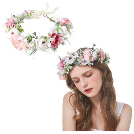 Couronne de Fleurs - Plage - Mariage - Femme - Cheveux - Demoiselle d'Honneur (1/4)