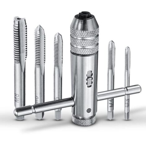 Tourne Gauche Cliquet - Taraud M3 - M8 - Porte outil 3 -8 mm 7/64 - 5/16&quot