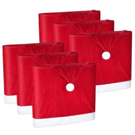 Housse de Chaise - Noname - Noël - Lot de 6 - Rouge - 50 x 67 cm - Décorative (1/4)