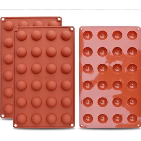 Mini Moule En Silicone Semi-sphérique À 24 Cavités, 3 Moules Pour La Fabrication De Chocolat, Gâteaux, Gelée, Mousse À Dôme (1/4)