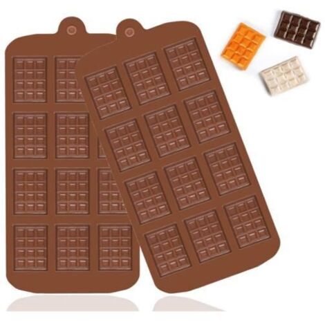 Moule en Silicone - Non spécifié - Mini Tablette Chocolat - 12 Cavités - Flexible et Durable - Antiadhésif (1/4)