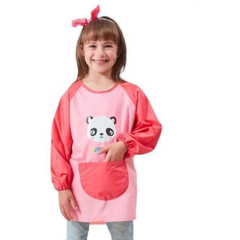 Tablier Enfant - Peinture - Manches Longues - Etanche - Bavoir Blouse - Fille Garçon 3-6 Ans (1/4)