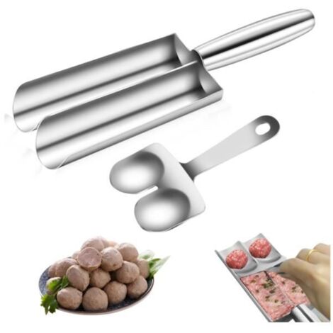 Stainless Steel Kitchen Two Meatball Outil Fabrication boulettes Viande, Machine à boulettes Viande en Acier Inoxydable, Machine (1/4)