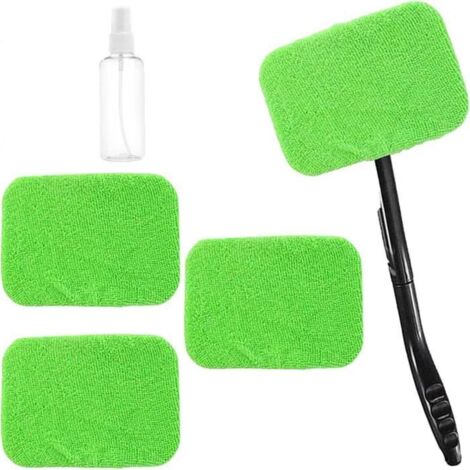 Nettoyant pour Pare Brise, Nettoyage pour Pare-Brise Kit, 4 Tampons en Microfibre,Nettoyage pour Pare Brise Nettoyant à Long Manche (1/4)