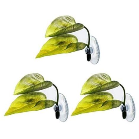 Accessoire pour aquarium - Hamac pour poisson - Plastique - Vert - Repos pour Betta (1/4)