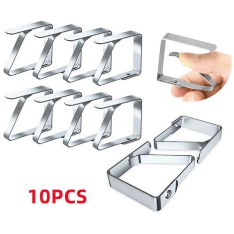 Pince Nappe - Noname - Clips en Acier Inoxydable - Réglable - Anti-Glissant - 10 pièces (1/4)