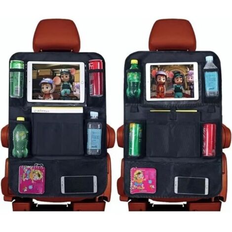 Organisateur de siège arrière de voiture avec support de tablette, 9 compartiments de rangement, organiseur de siège de voiture (1/4)