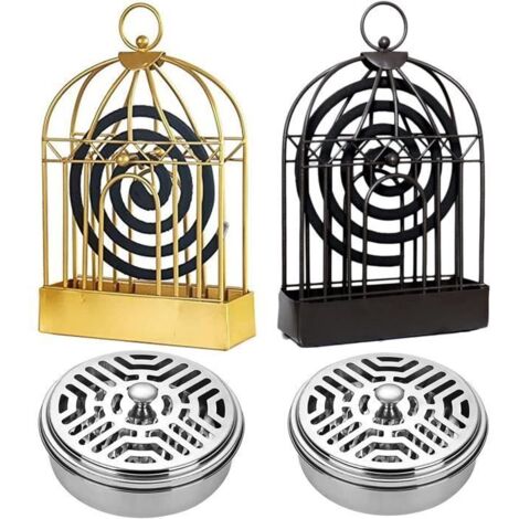 4 Pièces Support Bobine Moustique, Mosquito Brûleur d'encens Anti Moustique Spiral Holder pour la Salle de Bain, Maison et Jardin (1/4)