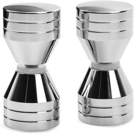 2pcs poignée de porte en verre, Poignée de Porte Inox, 6 × 3cm Bouton de Porte de Douche Poignées de Porte pour Salle de Bain, (1/4)