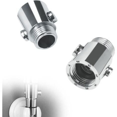 Acier Inoxydable Stop Douche,Entièrement Galvanisé Economiseur D'eau pour Douche,Arrêt D'eau un Clic Stop Douche Poussoir,avec (1/4)