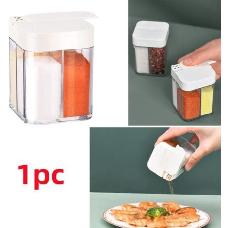 Pot à épices - Marque Non Spécifiée - Modèle Non Spécifié - ABS et PET - 4 Compartiments - Couvercle Coulissant (1/4)