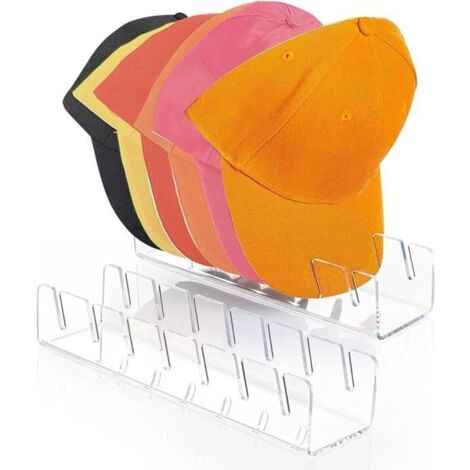 Organisateur de Chapeaux Acrylique - 2 Pièces - Support Casquette pour 14 Casquettes de Baseball (1/4)