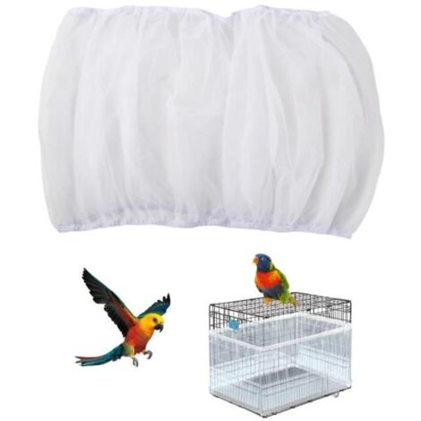 Couverture de Cage à Oiseaux, Nylon en Filet de Protection pour Cage Oiseaux Lavable, Ventilé est Antipoussière Housses 145-200cm (1/4)