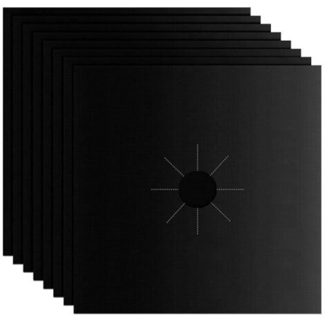 Protecteurs Pour Cuisinière à Gaz, 8 Pcs Réutilisable Protection Cuisinière à Brûleurs Gaz, Plaque Cuisson à Gaz Protection d'Écran (1/4)