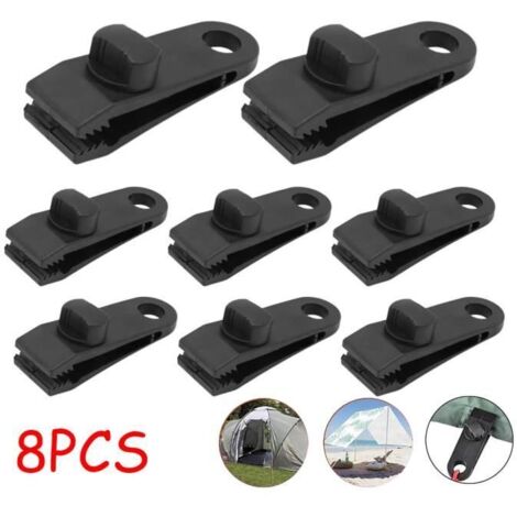 Clips de fixation - Robustes - Pince pour bâche - Imperméable - Coupe-vent - 82x28mm (1/4)