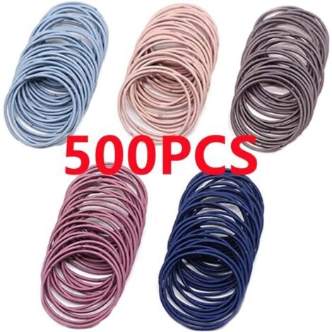 Bande de cheveux - Multicolor - Pack de 500 Élastiques - 2 mm - Haute qualité - Confortable (1/4)