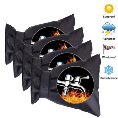 Housse de protection pour robinet - Antigel - Lot de 4 - Imperméable - Isolante - 21x15cm (1/4)