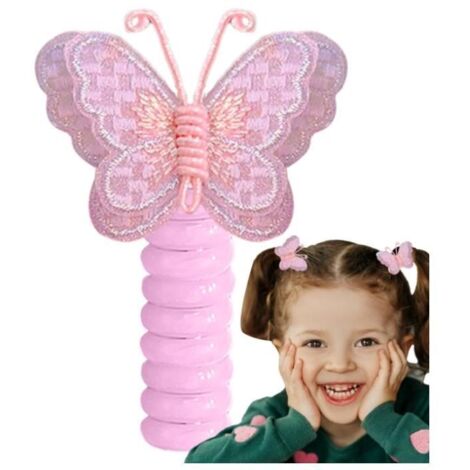Élastiques à cheveux - YD - Cordon téléphonique - Design adorable - Résine douce - Pratique à utiliser (1/4)