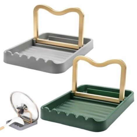 Porte cuillère cuisine - Multifonctionnel - 2 pièces - Pliable - Contemporain - PP/ABS (1/4)