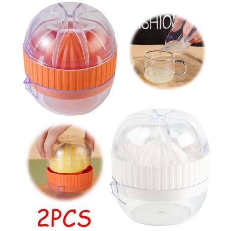 Presse-agrume manuel,Presses à Citron amovible en plastique,Presse à jus portable transparent,pour (1/4)