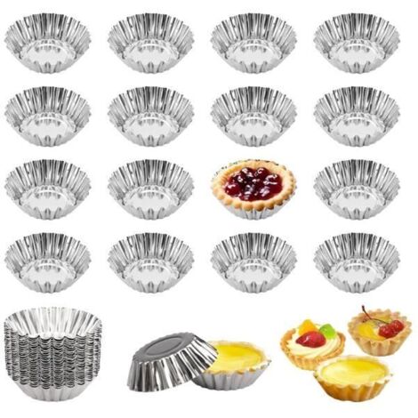 25 Pièces Moule A Tartelette,Moule Mini Quiche,Moule à Tartelette,Moule à Tarte Aux Oeufs,Moule Mini Tartelette,Moules Cuisson - sh (1/4)