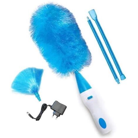 Plumeau électrique multifonction à piles 360 Degrés Rotatif Plumeau Poussiere avec manche extensible Brosse de Nettoyage Électrique (1/4)