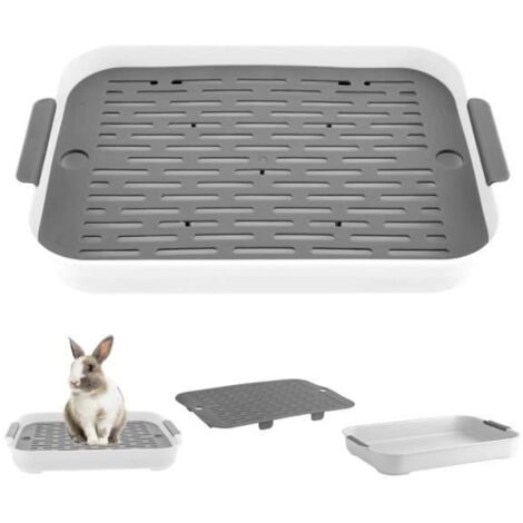 Toilettes pour Animaux - sh - Pot Toilette pour Lapin - Plastique de sécurité - Compacte - Facile à nettoyer (1/4)