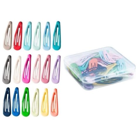 Pince à Cheveux - 30 pièces - Métal - Colorées - Antidérapantes (1/4)