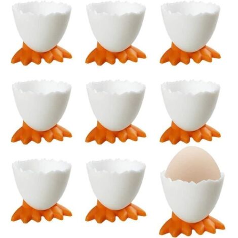 Coquetier - 9 Pcs Coquetiers Amusants - Polypropylène - Couleur Blanche - Original (1/4)