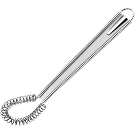 Fouet Cuisine à Spirale,Cuillère Magique en INOX mèche Batteur à Main levée mousseur Foamer moussant crémeux Acier Inoxydable (1/4)