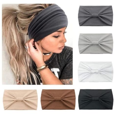 Bandeau Cheveux - Femme - 6 Pièces - Élastique Doux - Imprimé Multicolore - Confortable (1/4)