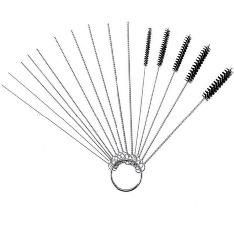 15Pcs Set -Ensemble de nettoyage pour carburateur, Jet de saleté en carbone, aiguilles de nettoyage, brosses, outils de nettoyage po (1/4)