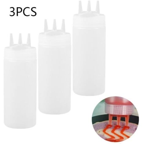 Bouteille à Sauce - Non spécifié - 3 Pièces - Anti-Fuite - 460ml - Design à Trois Trous (1/4)