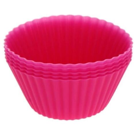 Moules à cupcakes - Lot de 4 - Silicone réutilisables - Antiadhésifs - Taille standard (1/4)