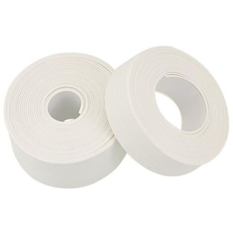2 Rouleaux Ruban Adhésif d'étanchéité Bande Étanche Auto-Adhésif,Joint Ruban d'étanchéité en PVC pour Cuisine-Salle De Bain-Fenêtre