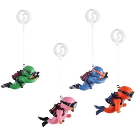 Ornements d'aquarium - Lot de 4 - Résine durable - Décoration colorée - Non toxique (1/4)