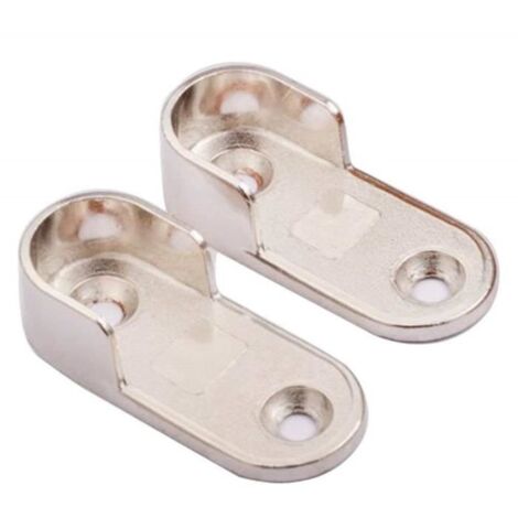 Support de tringle à linge en métal pour armoire, tringle à linge (2 pièces, diamètre 19 mm) (1/4)