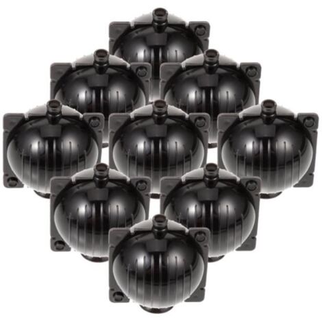 Boîte de greffe de plantes - Non spécifié - 10 pièces - Noir - Rond - Plastique (1/4)