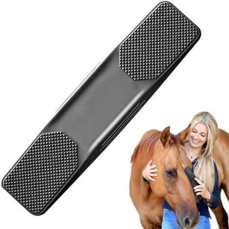 Brosse de Poils de Cheval Multifonction 6 en 1, Brosse de Massage 6-en-1 en Crin de Cheval, Brosse de Toilettage 6 en 1 (1/4)