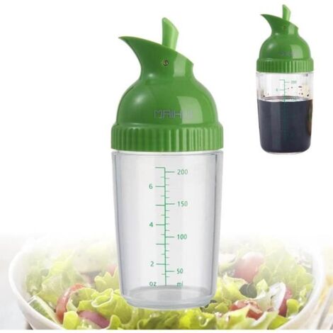 Shaker manuel universel 200 ml pour sauces et vinaigrette, récipient mélangeur pour salade étanche (1/4)
