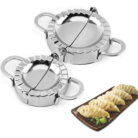Lot de 2 Moule à Ravioli, Outils de pâtisserie en Acier Inoxydable Dumpling Maker wraper pâte Cutter, Machine à boulettes (1/4)