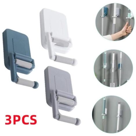 Porte Balai,support de vadrouille mural,clip de carré aspirateur,support de organisateur de brosse de toilette,pour brosse de bain