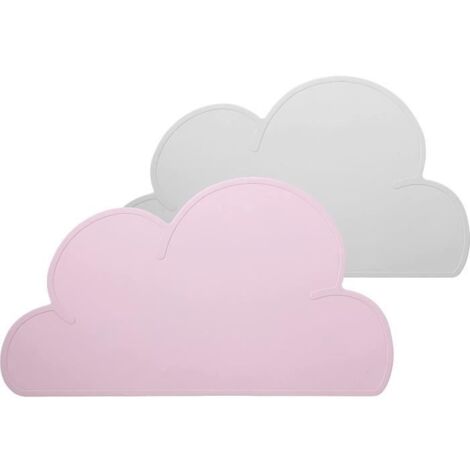 2Pcs Set de table enfant en silicone étanche et antidérapant,Napperons en silicone pour bébé,tapis de cuisine pour tout-petits (1/4)