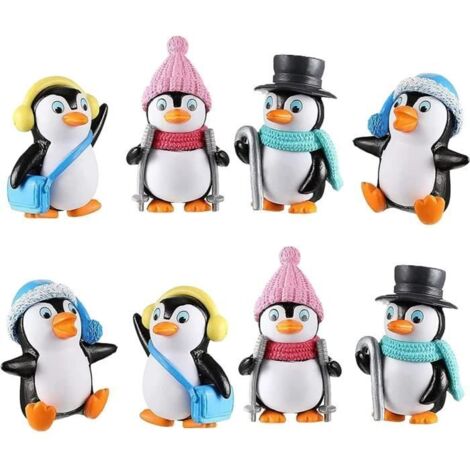 Figurines décoratives - Non spécifié - Lot de 8 pingouins en résine - Décoration de jardin - Miniatures - Mixte (1/4)